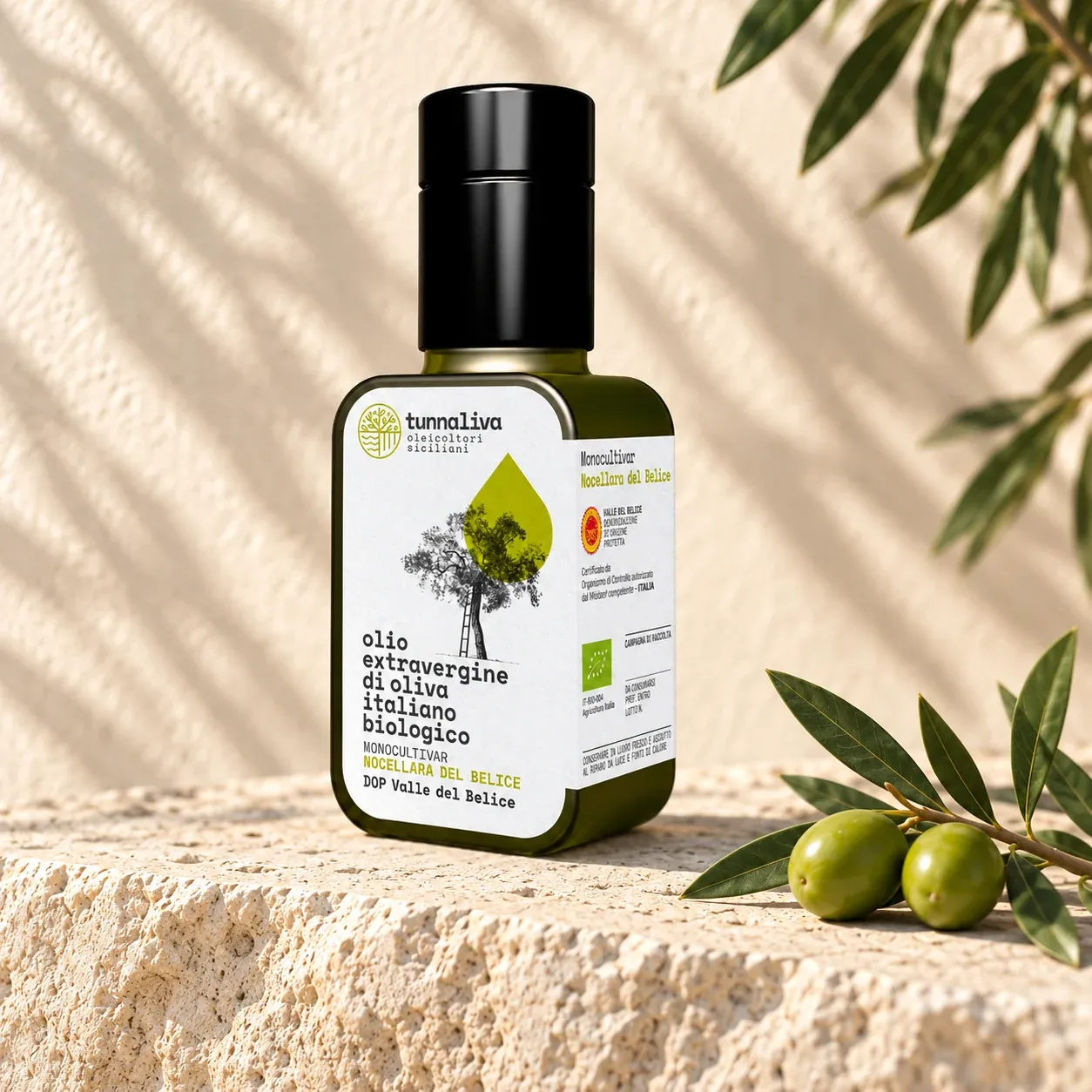 Organic extra virgin olive oil DOP Valle del Belice — Bottle 100 mL